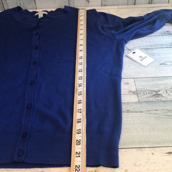 Susina Pointelle Button Front Cardigan NWT Large - Picture 7 of 9